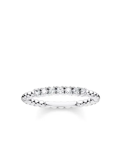 Thomas Sabo Womens Women´s Ring Dots With White Stones Silver - Size P