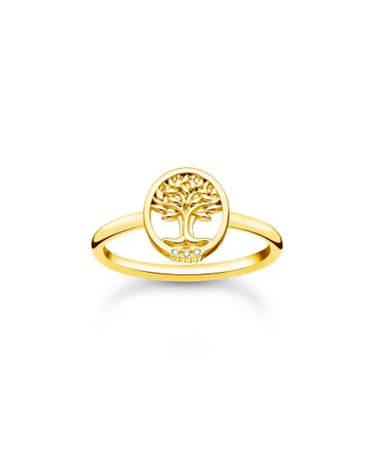 Thomas Sabo Womens Women´s Ring Tree Of Love With Stones - Gold - Size N