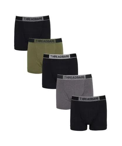 Threadbare Mens 5 Pack 'Bextor' Hipster Boxers - Multicolour