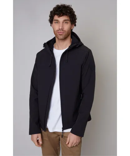 Threadbare Mens Black Fleece Lined Hooded Jacket