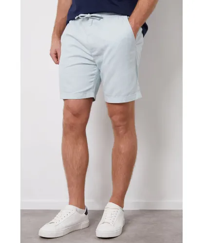 Threadbare Mens Blue 'Lent' Cotton Lyocell Jogger Style Shorts