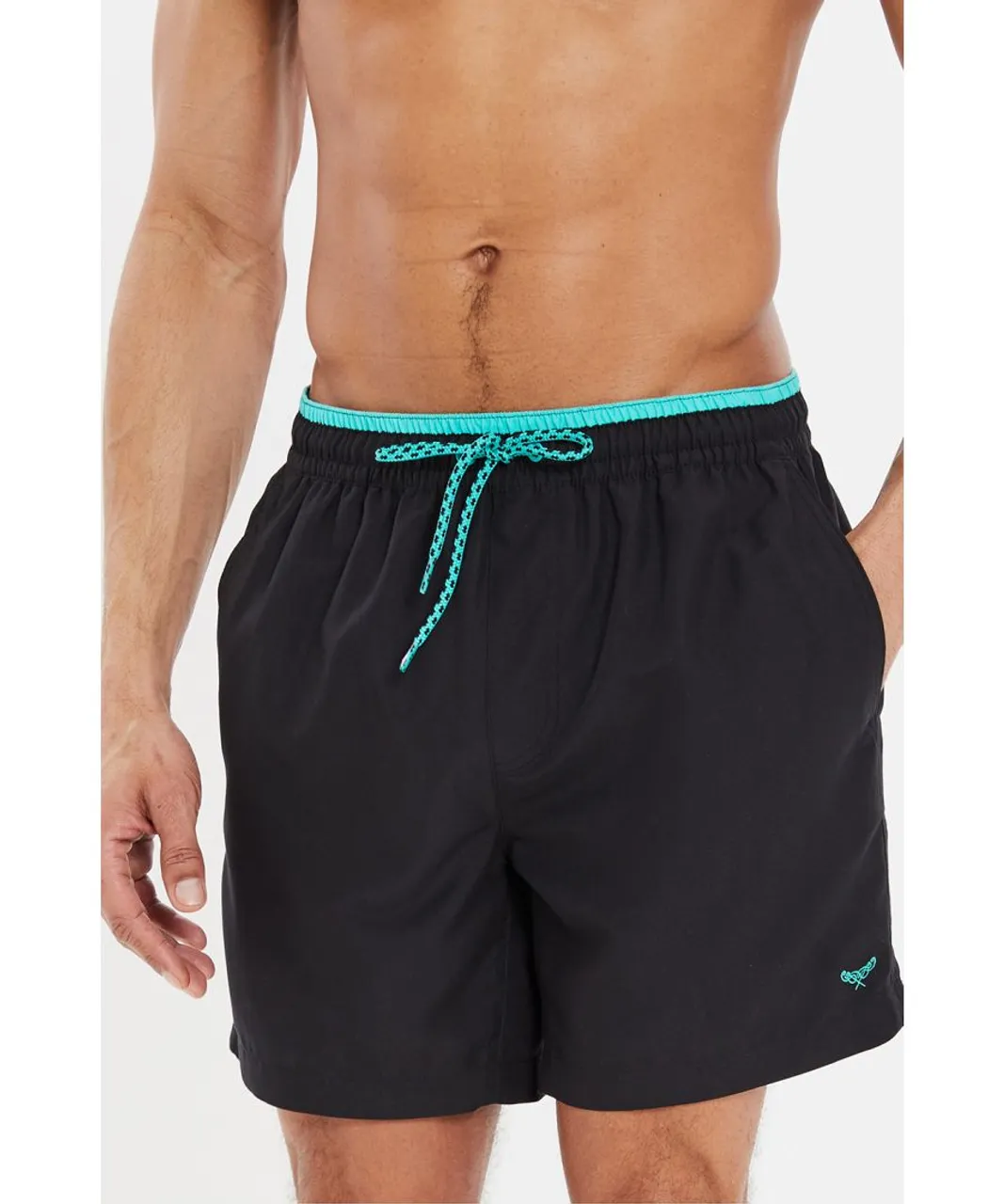 Threadbare Mens 'Dawlish' 2 Pack Swim Shorts - Black