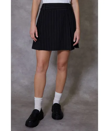 Threadbare Womens Black 'Isso' Pleated A-Line Mini Skirt