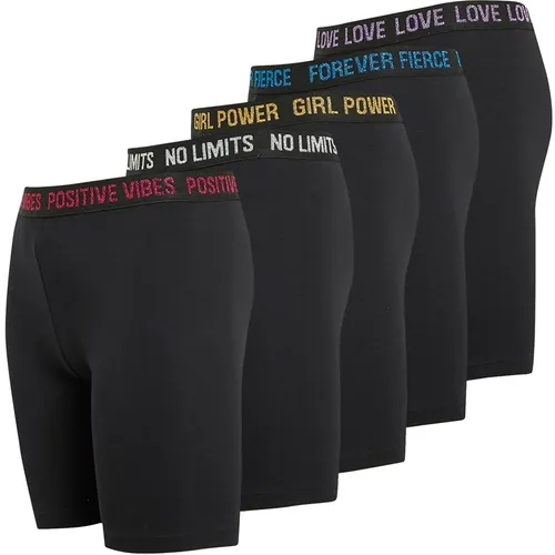 Threadgirls Girls Nepsa Five Pack Cycle Shorts Black