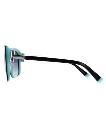 Tiffany & Co Square Womens Black On Blue Gradient Sunglasses - One