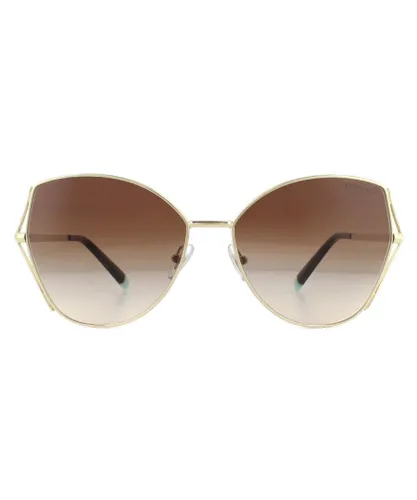 Tiffany & Co Sunglasses TF3072 60213B Pale Gold Brown Gradient Metal - One