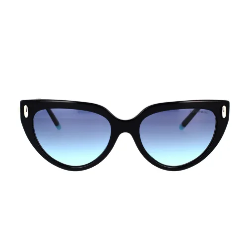 Tiffany , Metal and Acetate Cat-Eye Sunglasses ,Black female, Sizes: