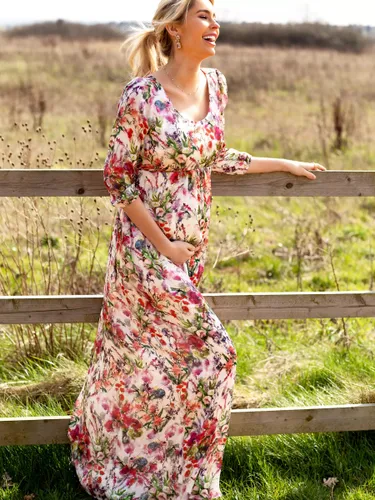 Tiffany Rose Maternity Lucy Empire Line Maxi Dress, Wildflower Garden - Wildflower Garden - Female