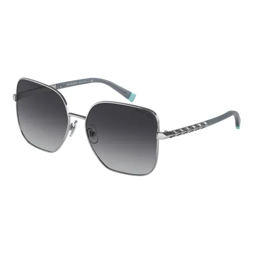 Tiffany , Silver Black/Grey Shaded Sunglasses ,Gray female, Sizes: