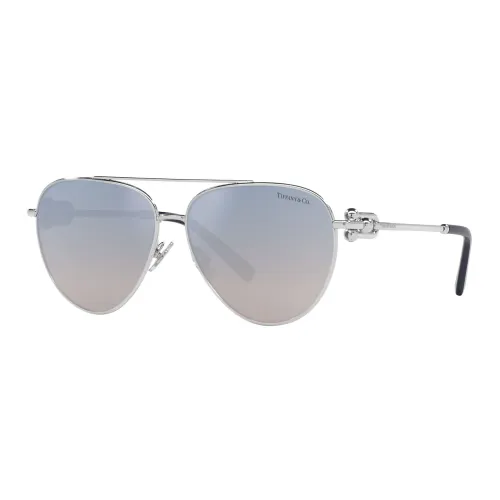 Tiffany , Silver/Blue Shaded Sunglasses ,Gray female, Sizes: