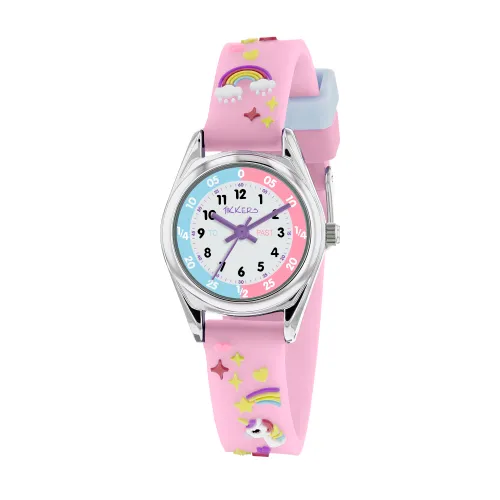 Tikkers Girls Analogue Classic Quartz Watch with silicone