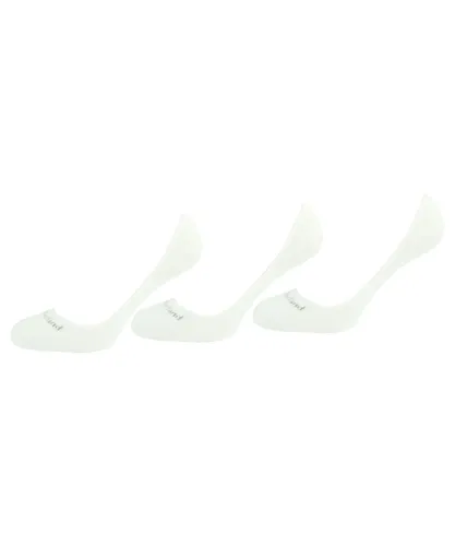 Timberland 3-Pack Logo White Womens Boat Shoe Liner Socks A17N3 100 Cotton