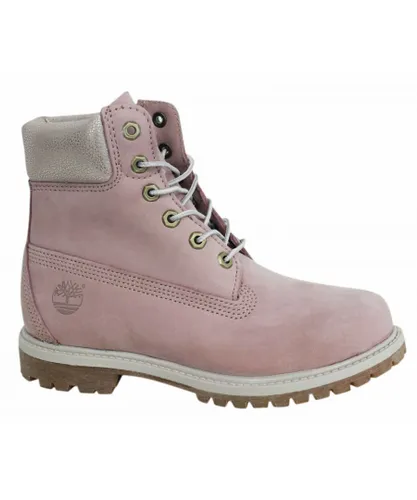 Timberland AF Earthkeepers 6 Inch Premium Lace Up Pink Womens Boots A196B B81C Leather (archived)