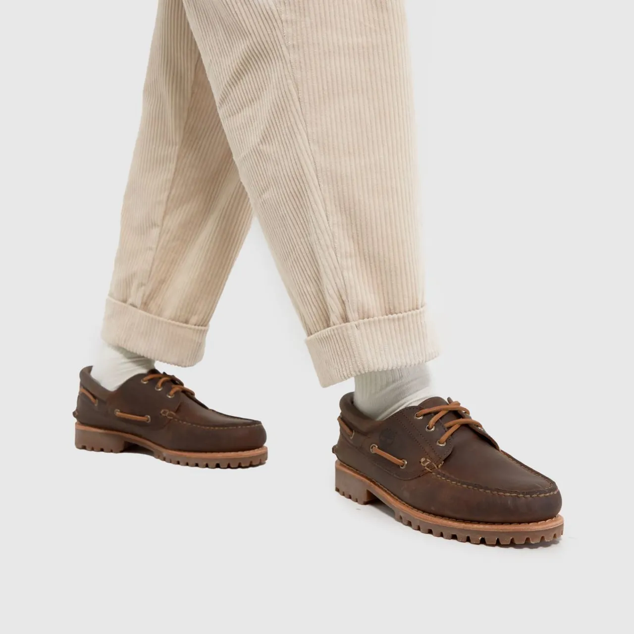 Timberland Authentic 3 Eye Boat Shoes In Brown