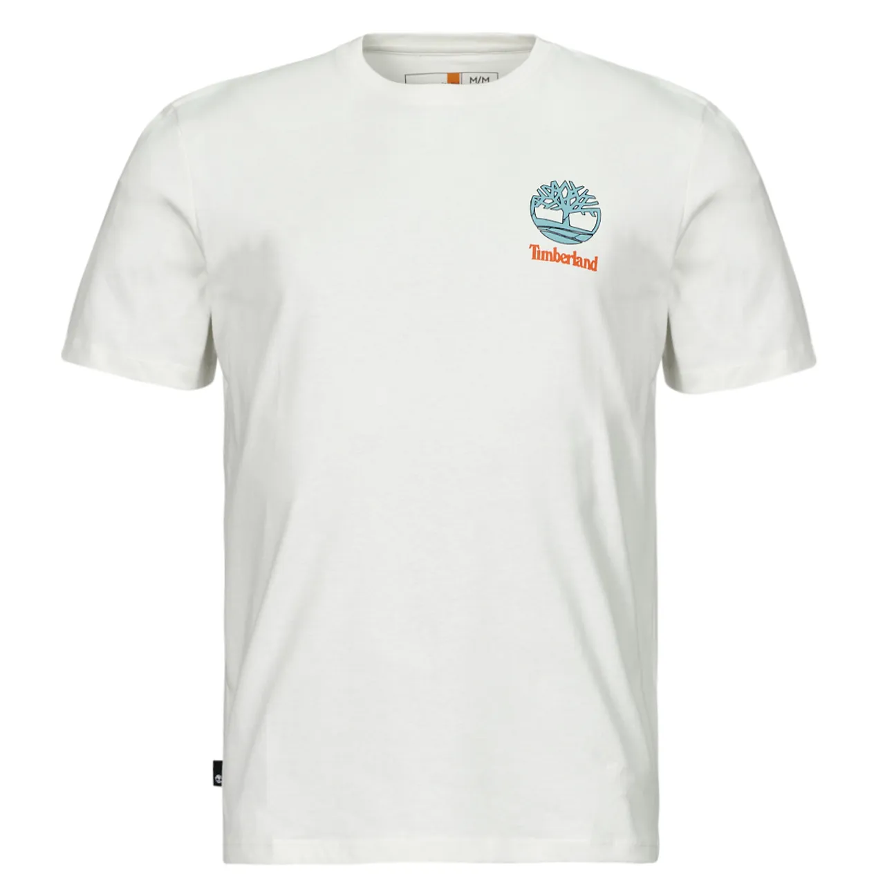 Timberland  Back Graphic Short Sleeve Tee  men's T shirt in White