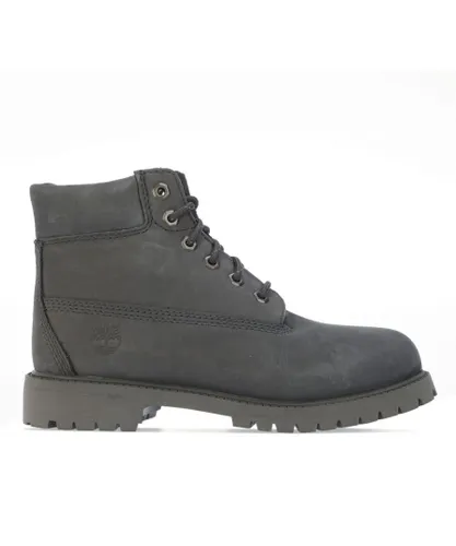 Timberland Boys Boy's 6 Inch Lace Up Waterproof Boots in Black - Grey