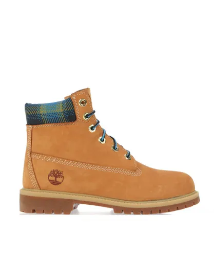 Timberland Boys Boy's 6 Inch Lace Up Waterproof Boots in Wheat - Natural Leather (archived)