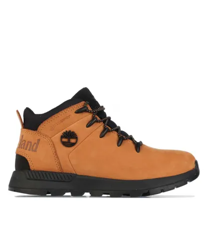 Timberland Boys Boy's Childrens Sprint Trekker Mid WP Boots in Wheat - Natural Leather (archived)