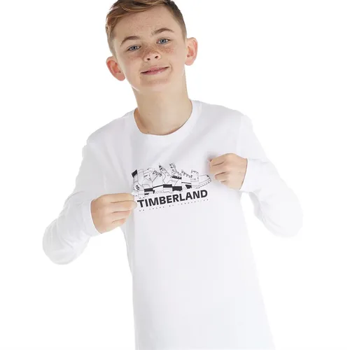Timberland Boys Long Sleeve T-Shirt White