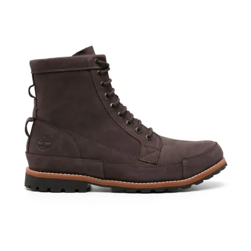 Timberland , Cedar Brown Lace-Up Ankle Boots ,Brown male, Sizes: