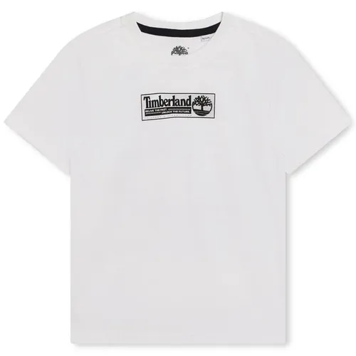 Timberland Centre Logo T Shirt Junior - White