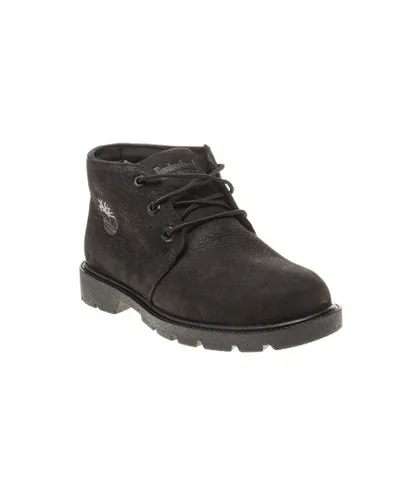 Timberland Childrens Unisex Newman Chukka Boots - Black Leather