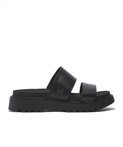 Timberland Clairemont Way Womens Leather Sliders - Black