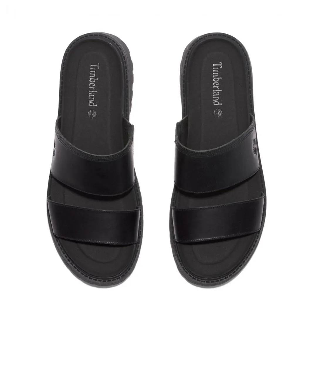Timberland Clairemont Way Womens Leather Sliders - Black