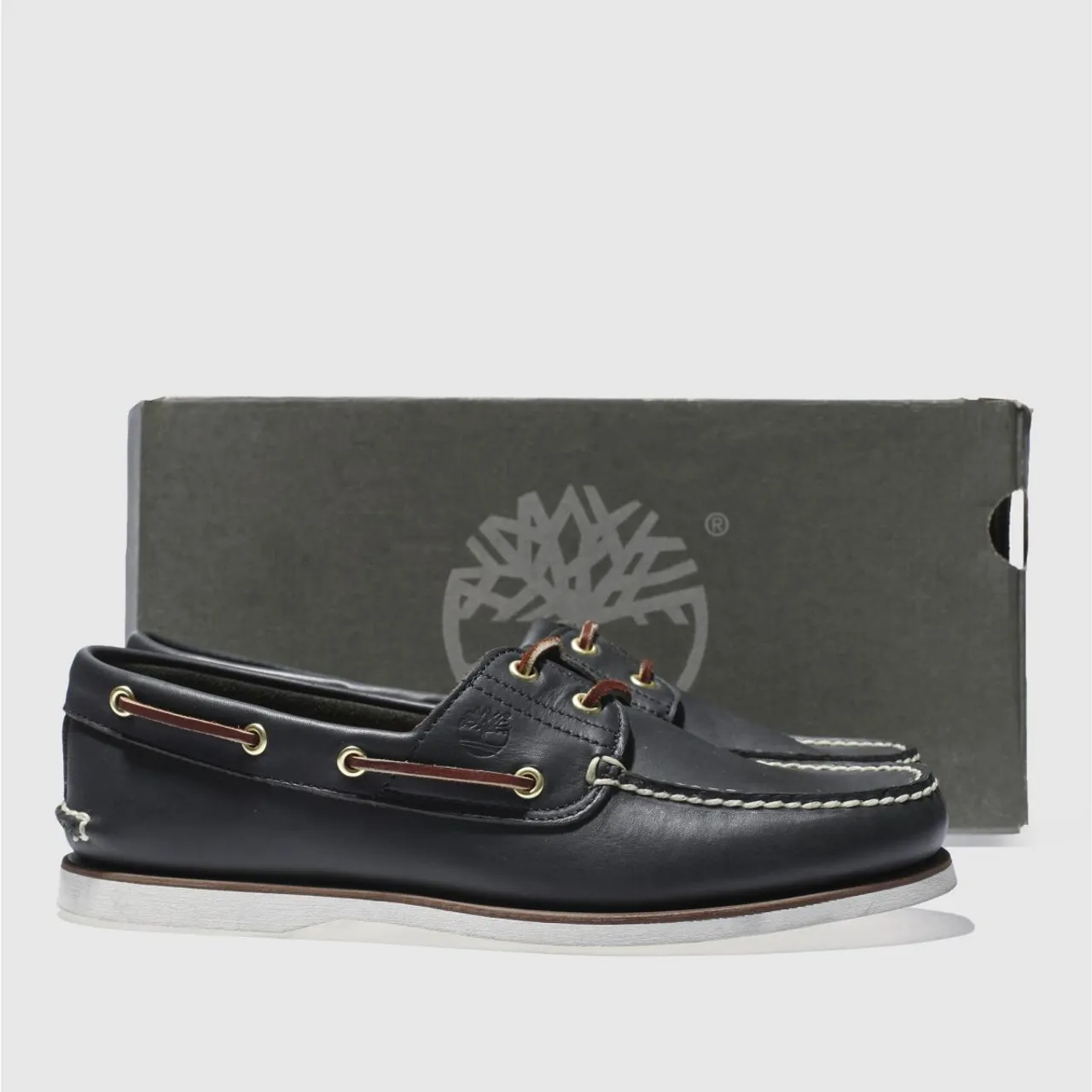 Timberland Classic 2 Eye Boat Shoes In Navy