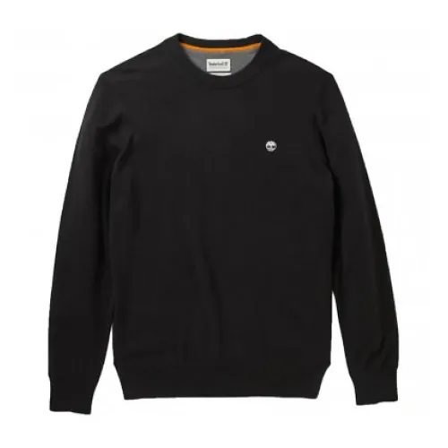 Timberland , Cotton Crewneck Sweater ,Black male, Sizes: