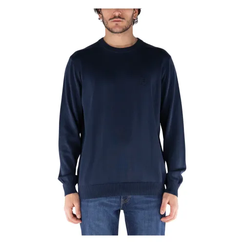 Timberland , Cotton Crewneck Sweater ,Blue male, Sizes: