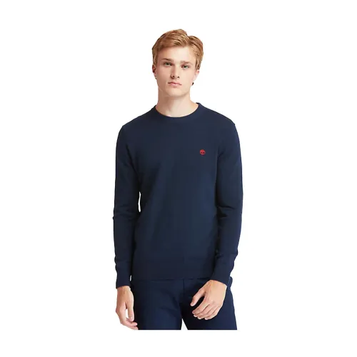 Timberland , Crewneck Sweater ,Blue male, Sizes: