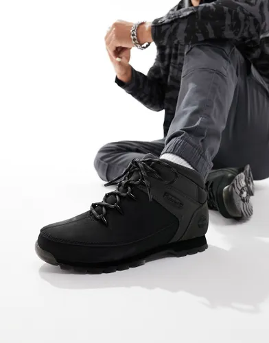 Timberland euro sprint hiker boots in black nubuck leather