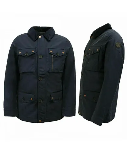 Timberland Fort Hill Field Long Sleeve Zip Navy Blue Mens Parka Jacket 0YH1E TBE
