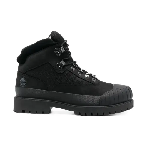 Timberland , Heritage Rubber Toe Hiker Boots ,Black male, Sizes:
