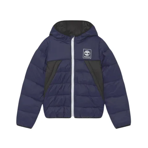 Timberland , Hooded Padded Jacket ,Blue male, Sizes: