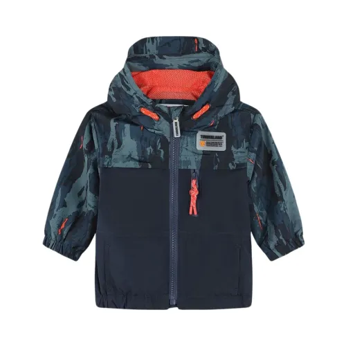 Timberland , Lightweight Hooded K-Way Jacket ,Blue unisex, Sizes: