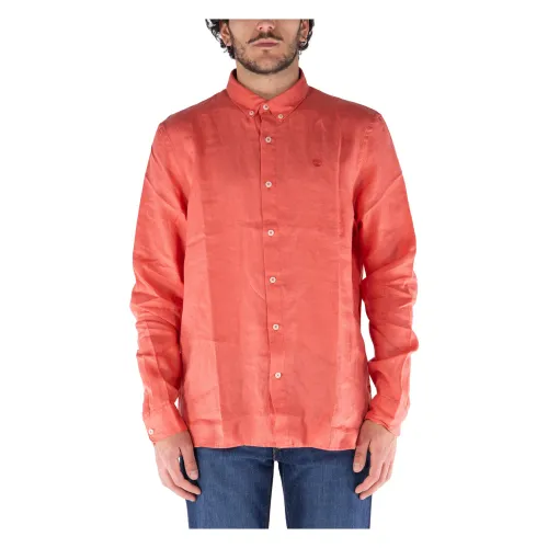 Timberland , Linen Shirt ,Orange male, Sizes: