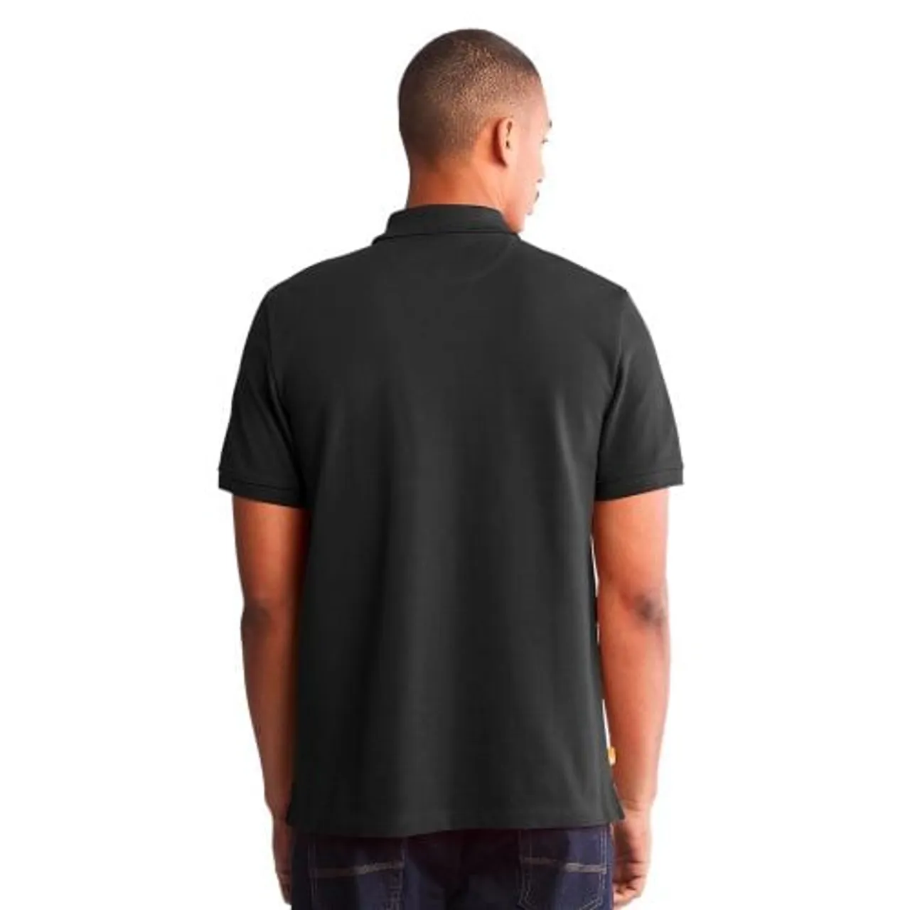 Timberland Mens Black Pique Short Sleeve Polo Shirt