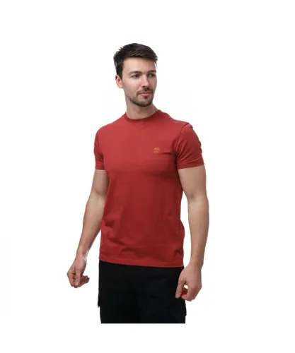 Timberland Mens Dustan River T-Shirt in Red Cotton