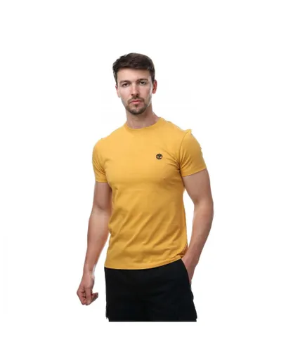Timberland Mens Dustan River T-Shirt in Yellow Cotton