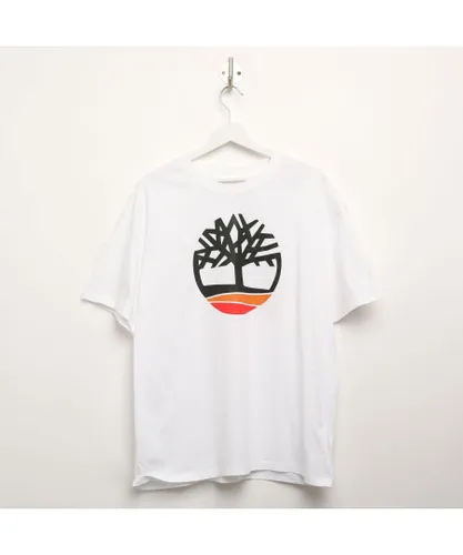 Timberland Mens EK+ Tree Logo Tee in White