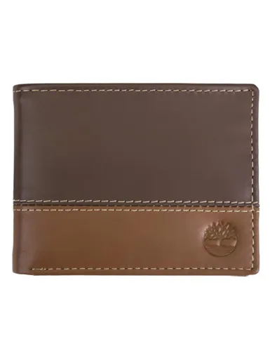 Timberland Men's Leather Trifold Hybrid Passcase Wallet