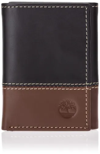Timberland mens Leather Trifold With Id Window Tri Fold