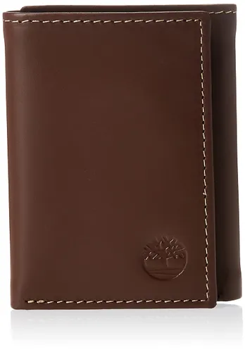 Timberland Men's Leather Trifold With Id Window Tri Fold