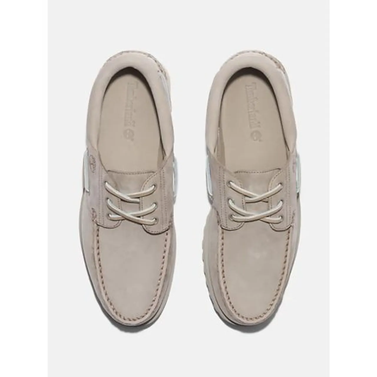 Timberland Mens Light Taupe Nubuck Authentic Boat Shoe