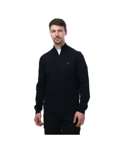 Timberland Mens Merino 1/2 Zip Knit Sweat in Navy Wool (archived)
