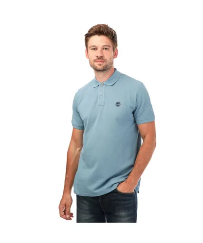 Timberland Mens Millers River Polo Shirt in Blue Cotton