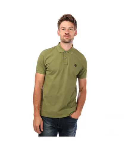 Timberland Mens Millers River Polo Shirt in Green Cotton