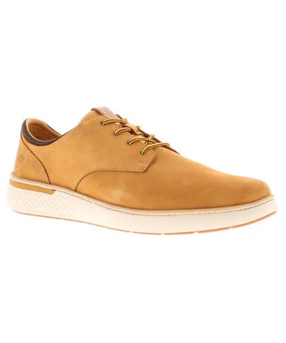Timberland Mens Smart Shoes Cross Mark Oxford Leather Lace Up tan Leather (archived)